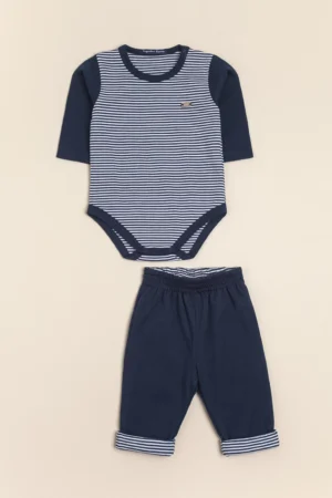 Conjunto de body rayado con pantalon reversible Nautique